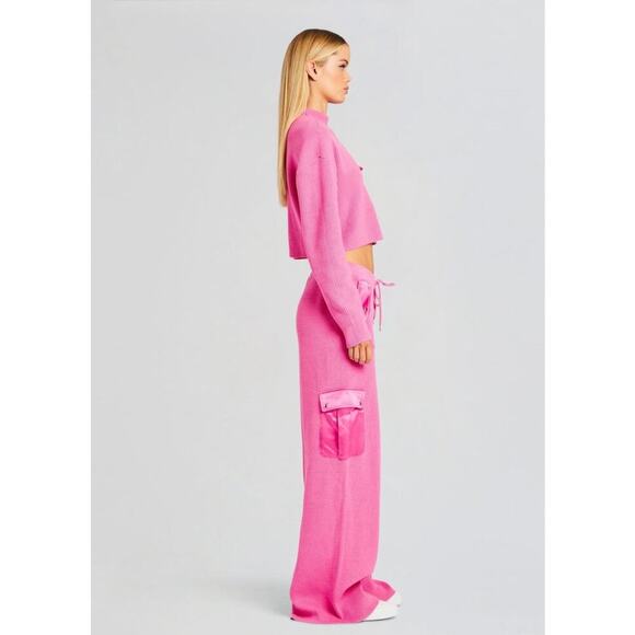 SEROYA - Saph Knit Cargo Pants (Pink) - Picture 10 of 11